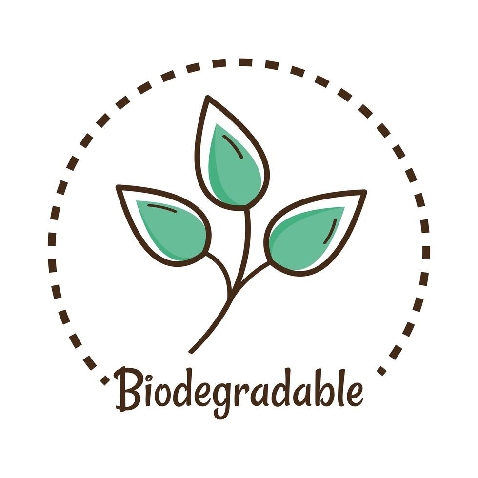 etiqueta de producto biodegradable vector