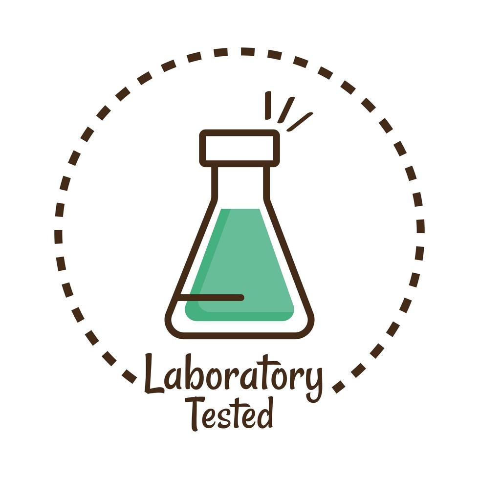 laboratory tested product label vector