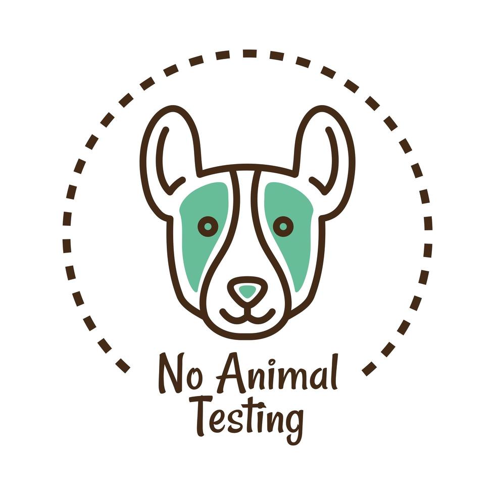 no animal testing label vector