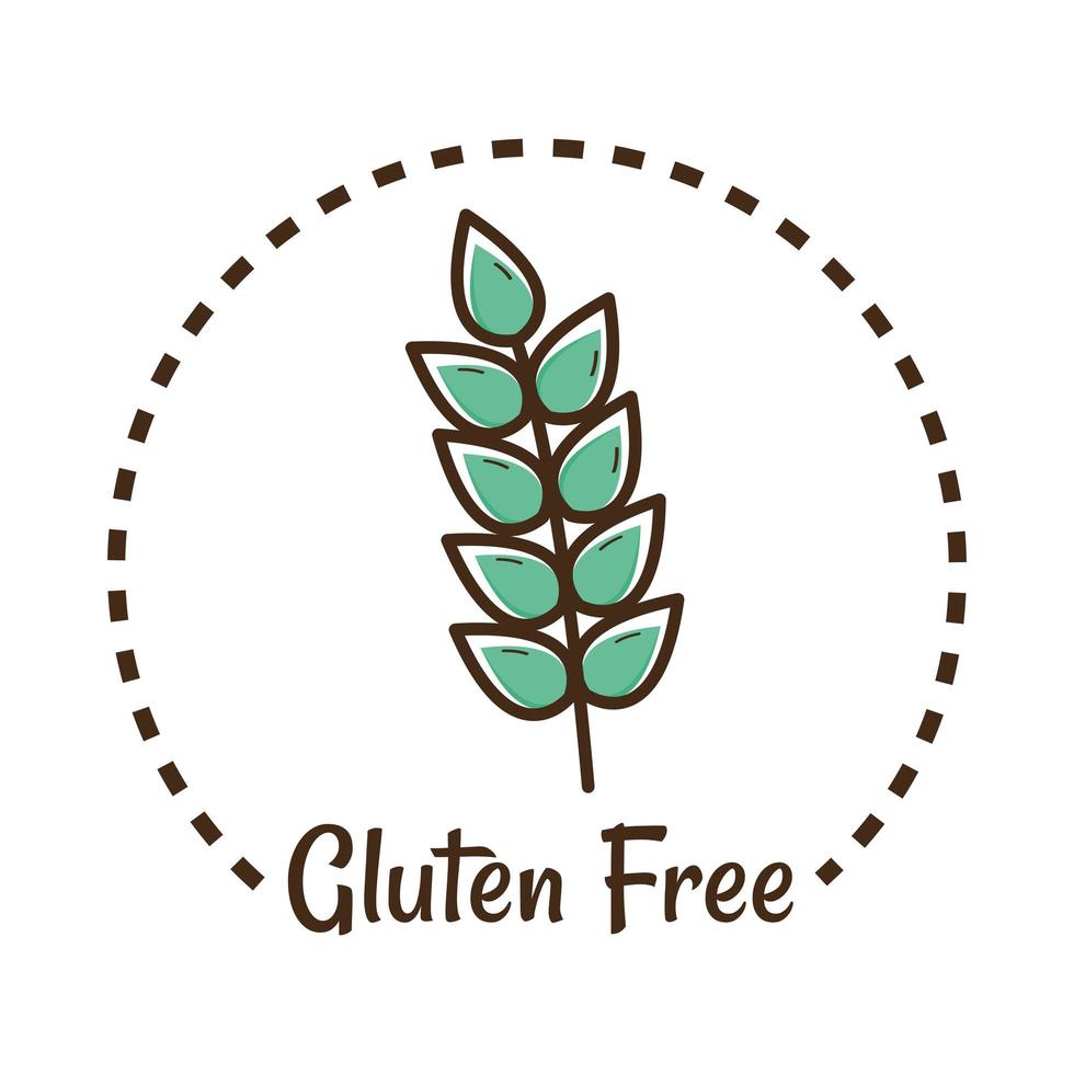 etiqueta de producto sin gluten vector