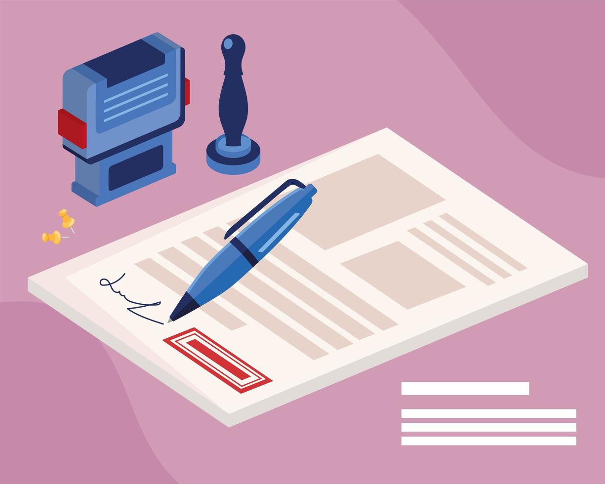 notary document legal vector