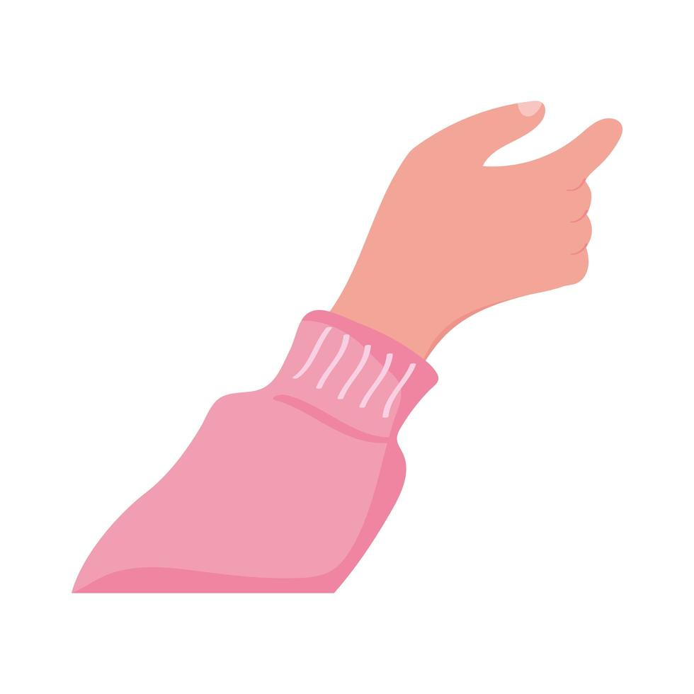 arm with pink sleve vector