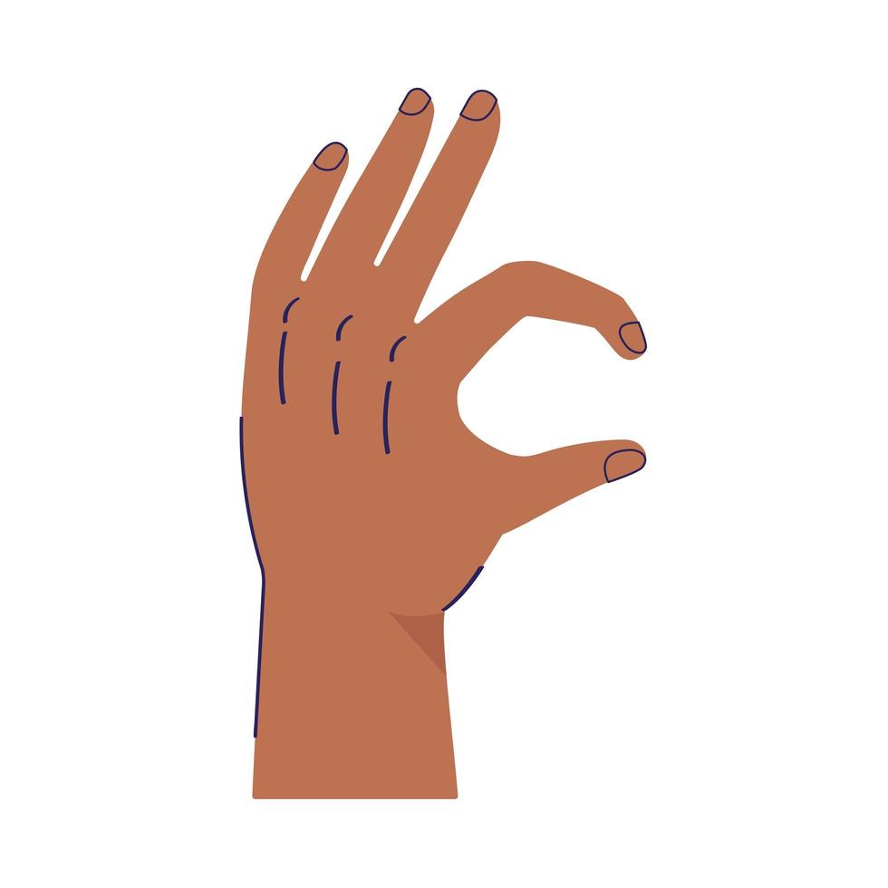 hand human pinching vector