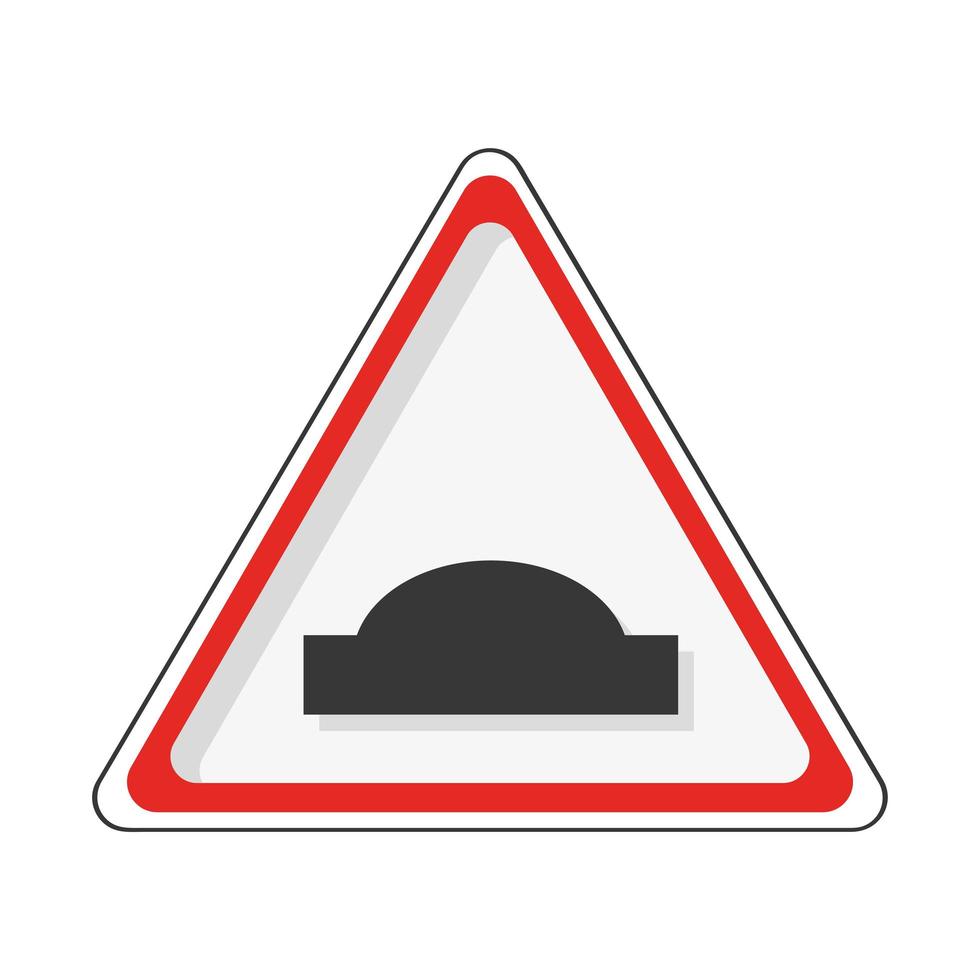 speed bump traffic signal vector