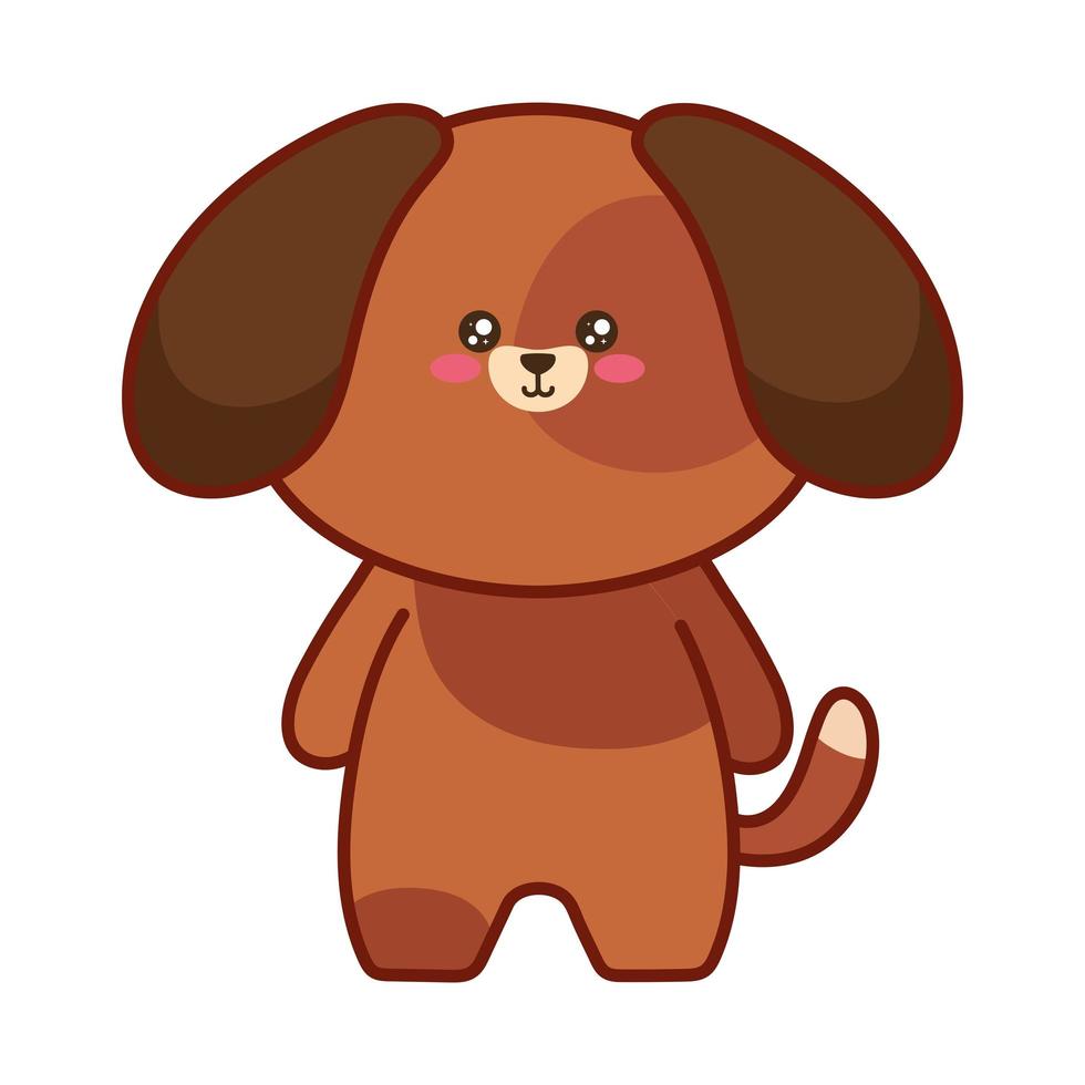 cute little  kawaii  dog vector