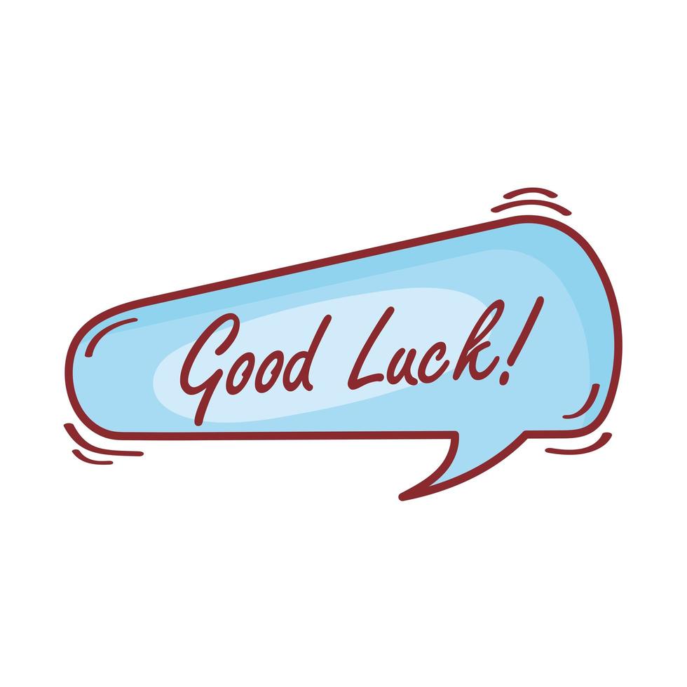 good luck in doodle bubble vector