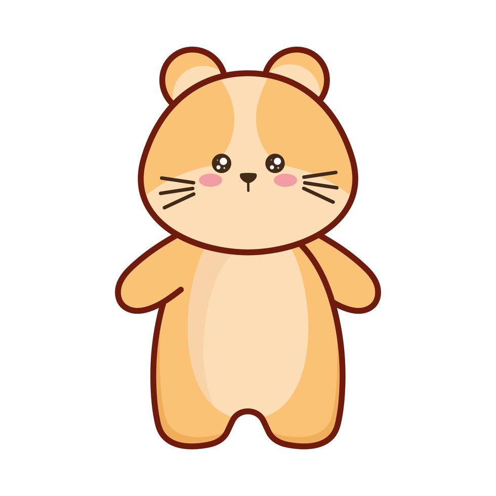 cute little  kawaii  cat vector