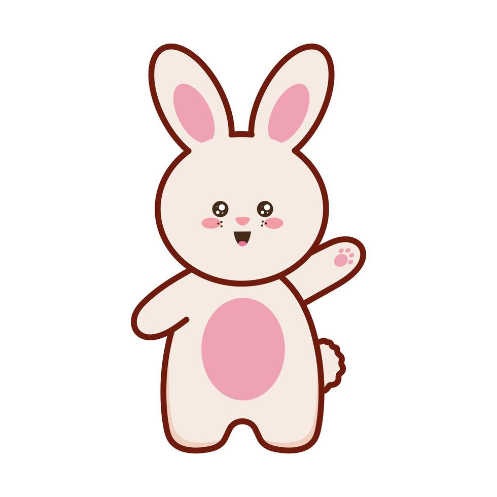 cute little  kawaii  rabbit vector