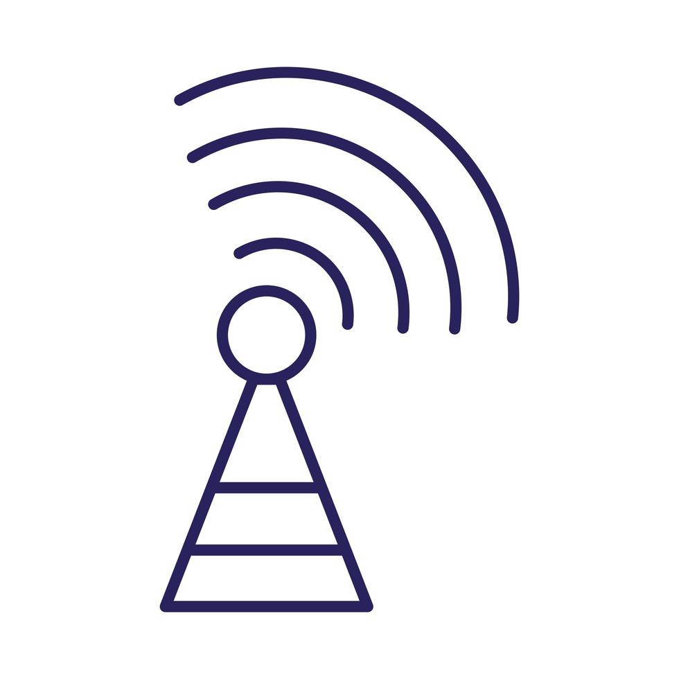 señal wifi en antena vector