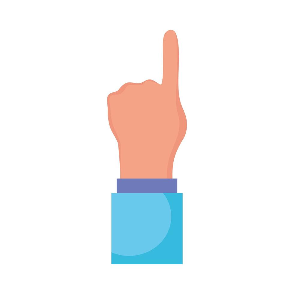 hand pointing upwards vector