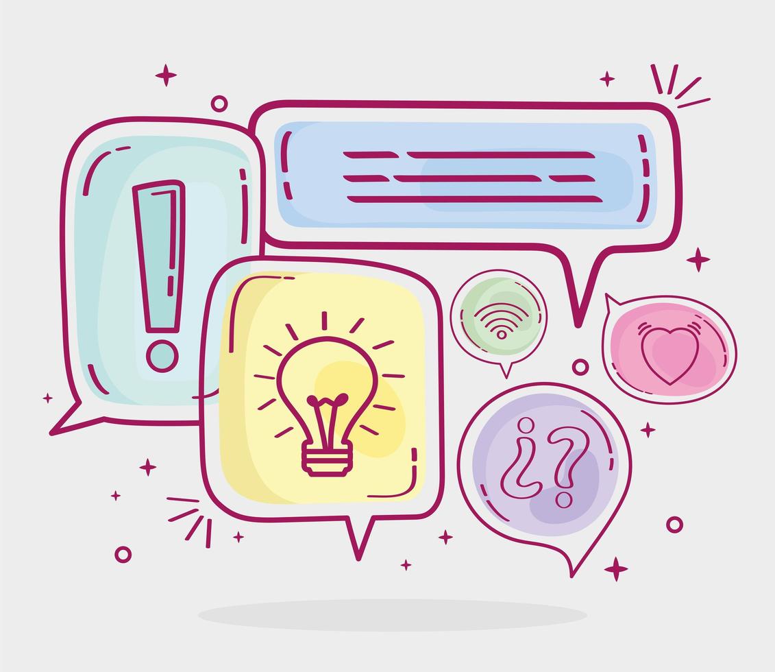 balloons text icons vector