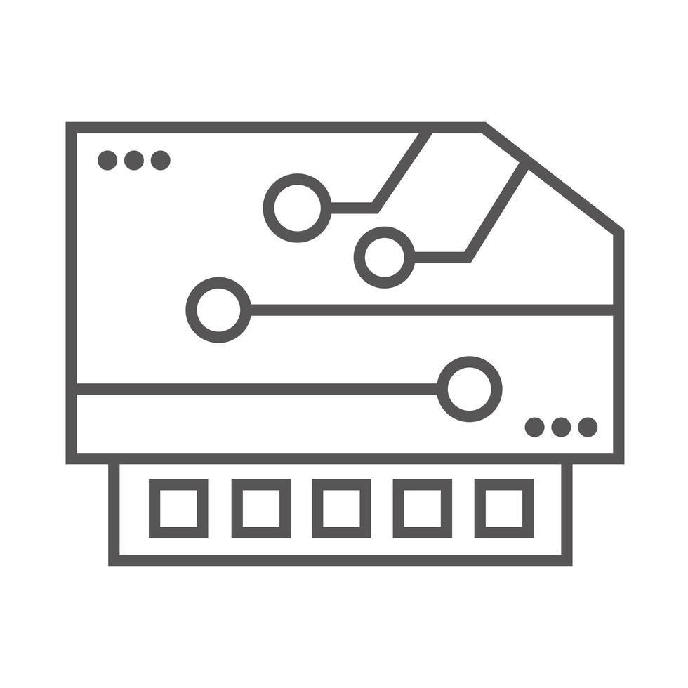 circuito electronico con enchufe vector