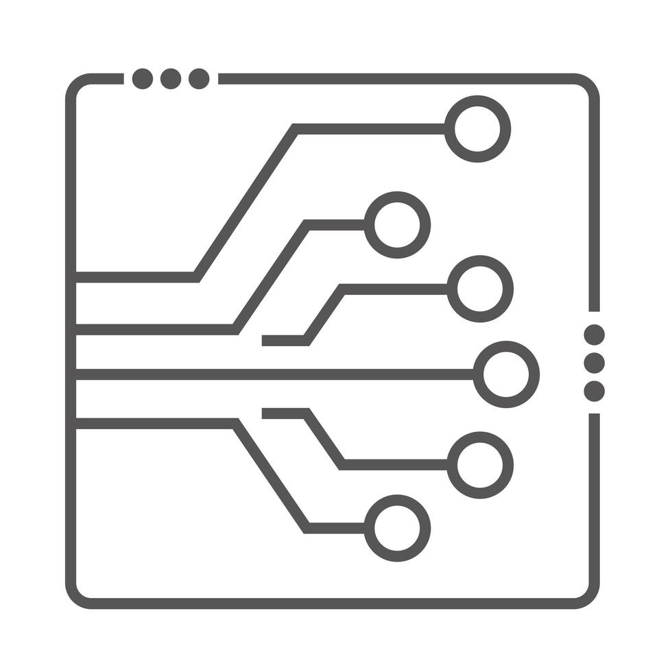 electronic circuit in square vector