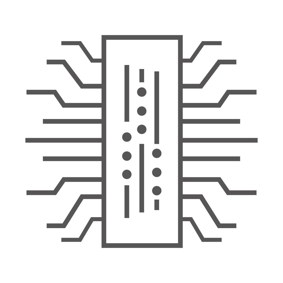 circuito electronico rectangular vector