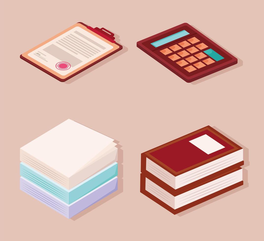 four legal advice icons vector