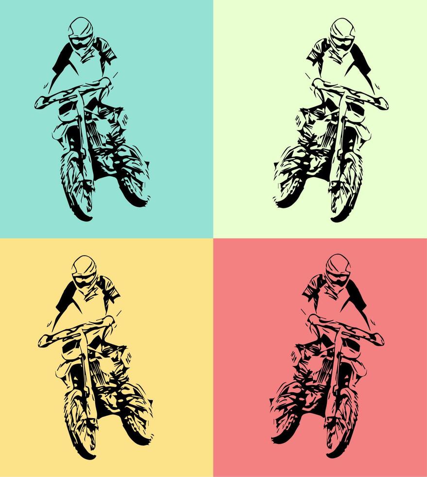 cartel de la bici de la suciedad del arte pop. fondo de pantalla del cartel de la bici de la suciedad vector