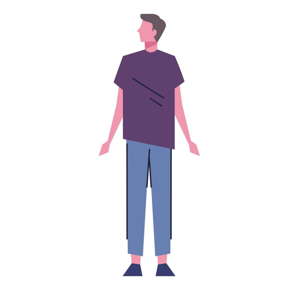 young man standing vector