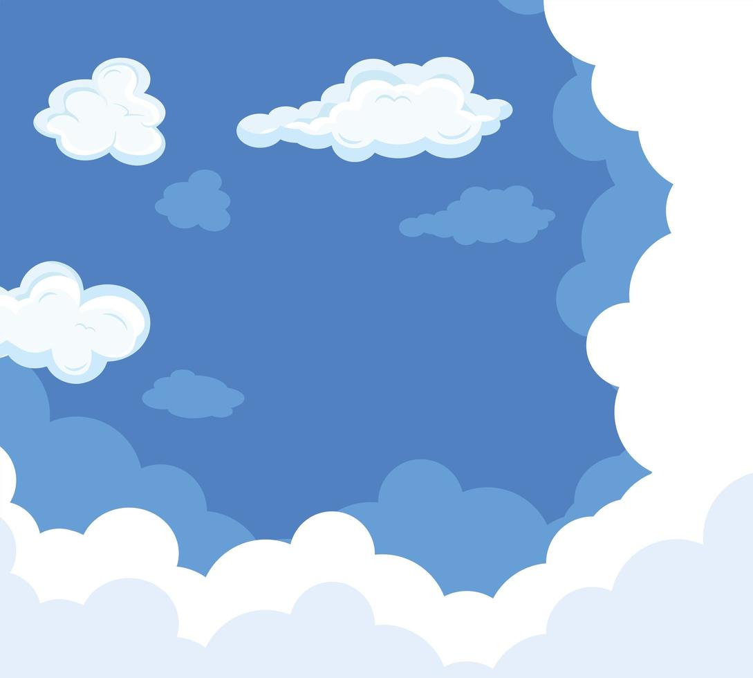 Sky clouds icon collection vector