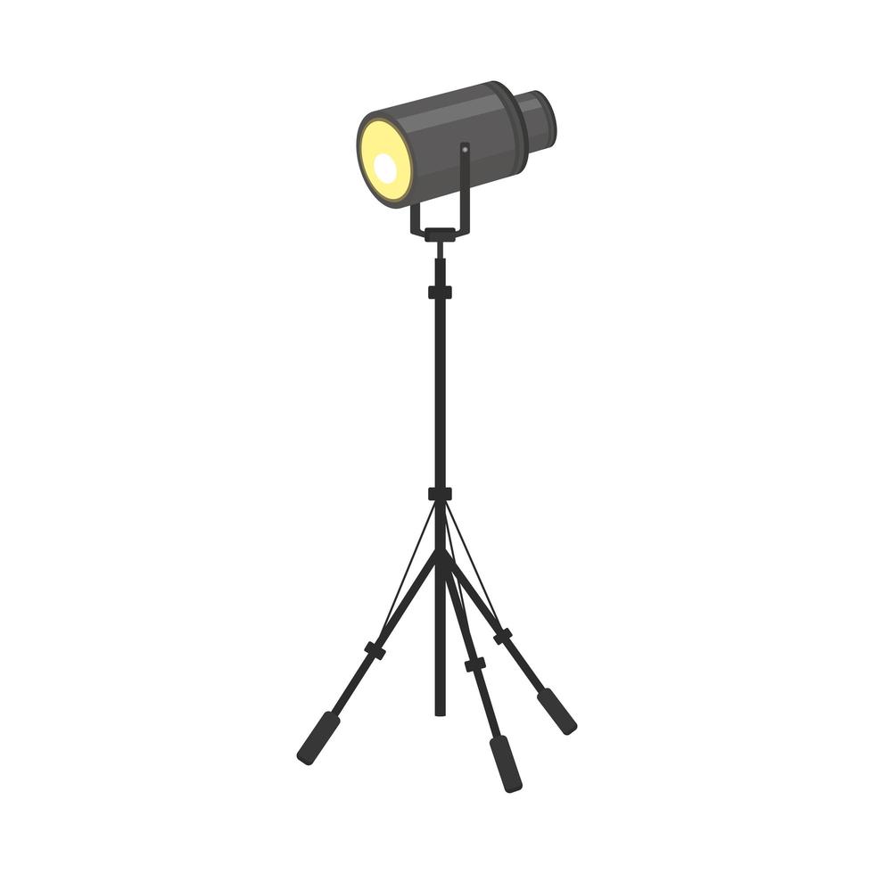 spotlight device in tripod vector