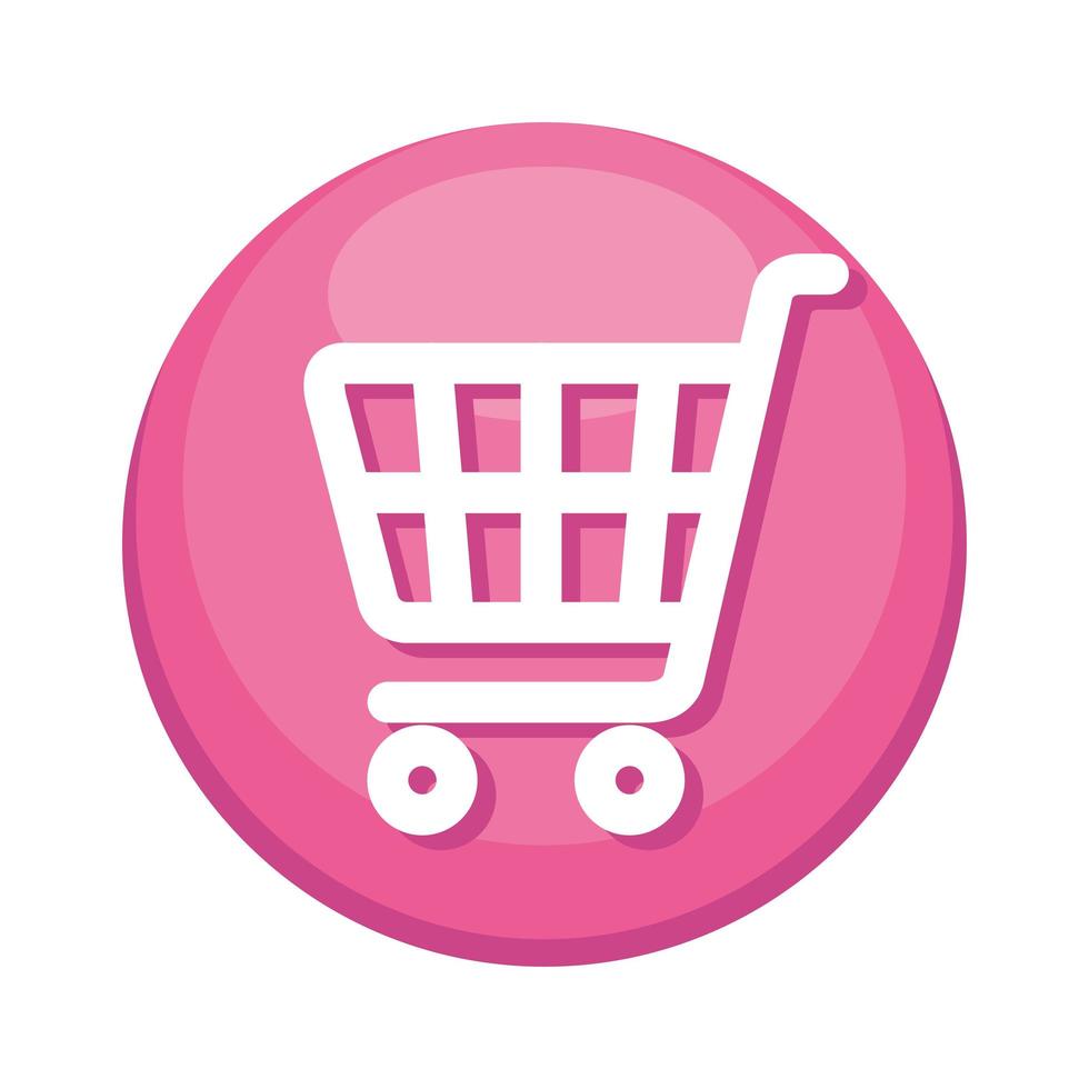 shopping cart button vector