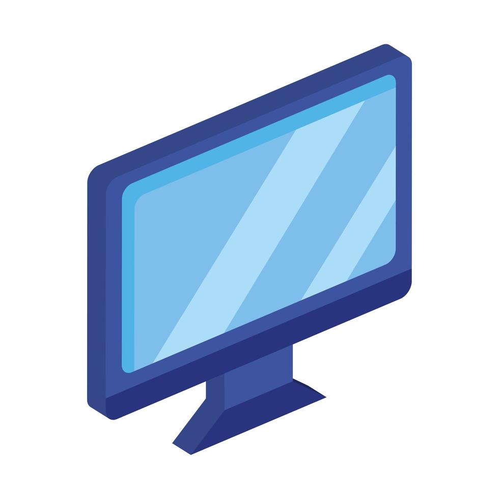 isometric computer icon vector