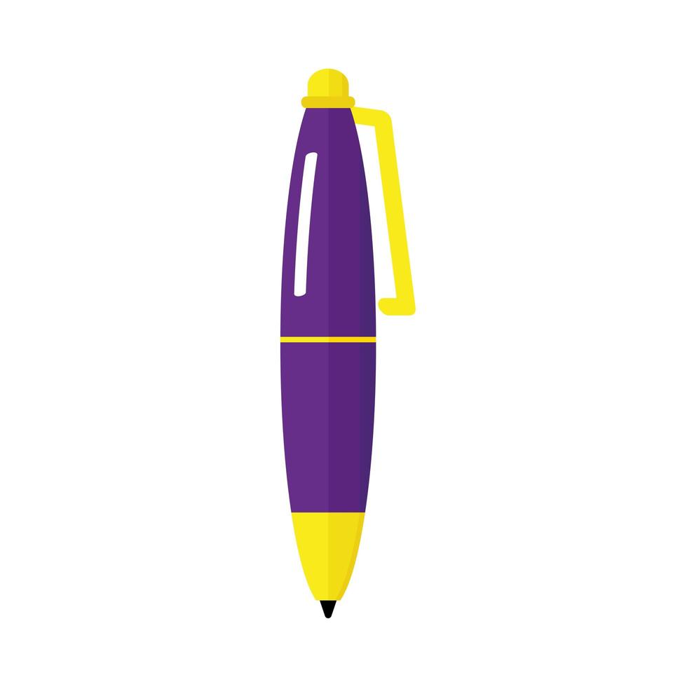 blue pen icon vector