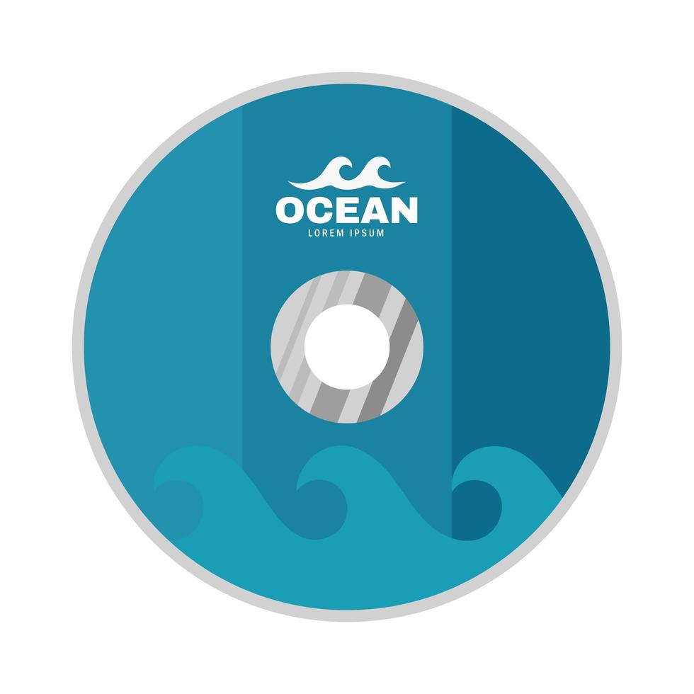 cd de identidad oceánica vector
