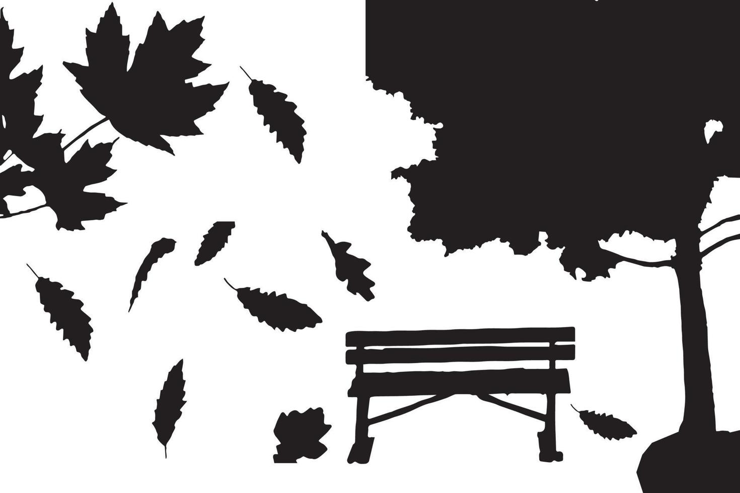 Autumn silhouette. vector design.