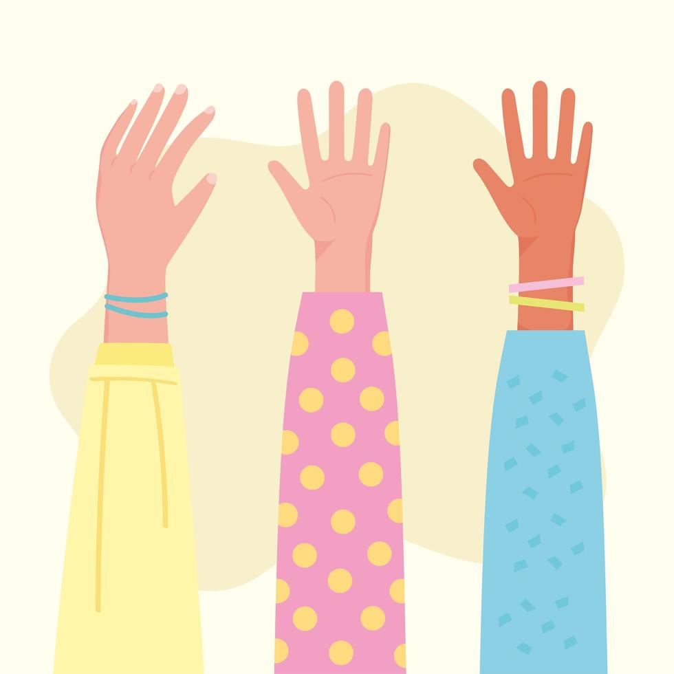 Human hands set vector