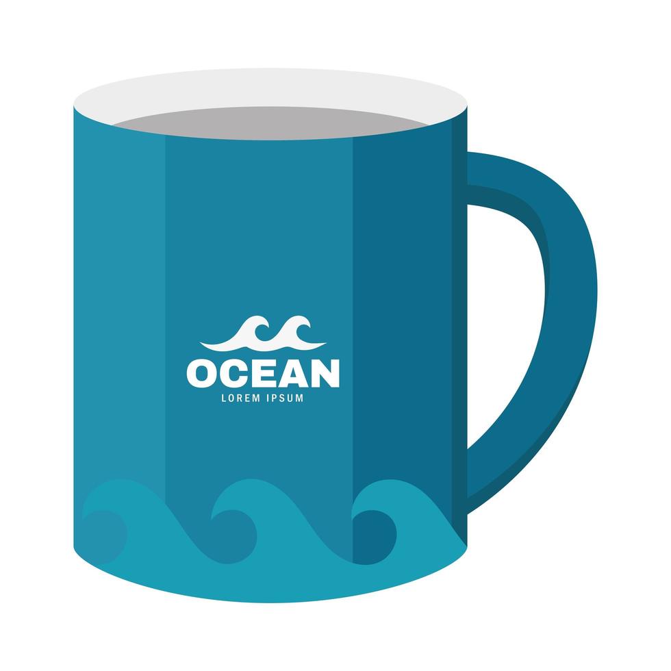 ocean identity mug vector