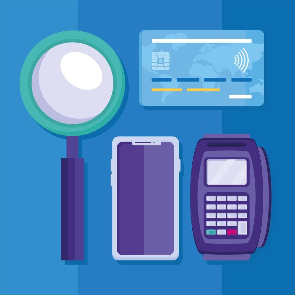 payment solutions icons vector