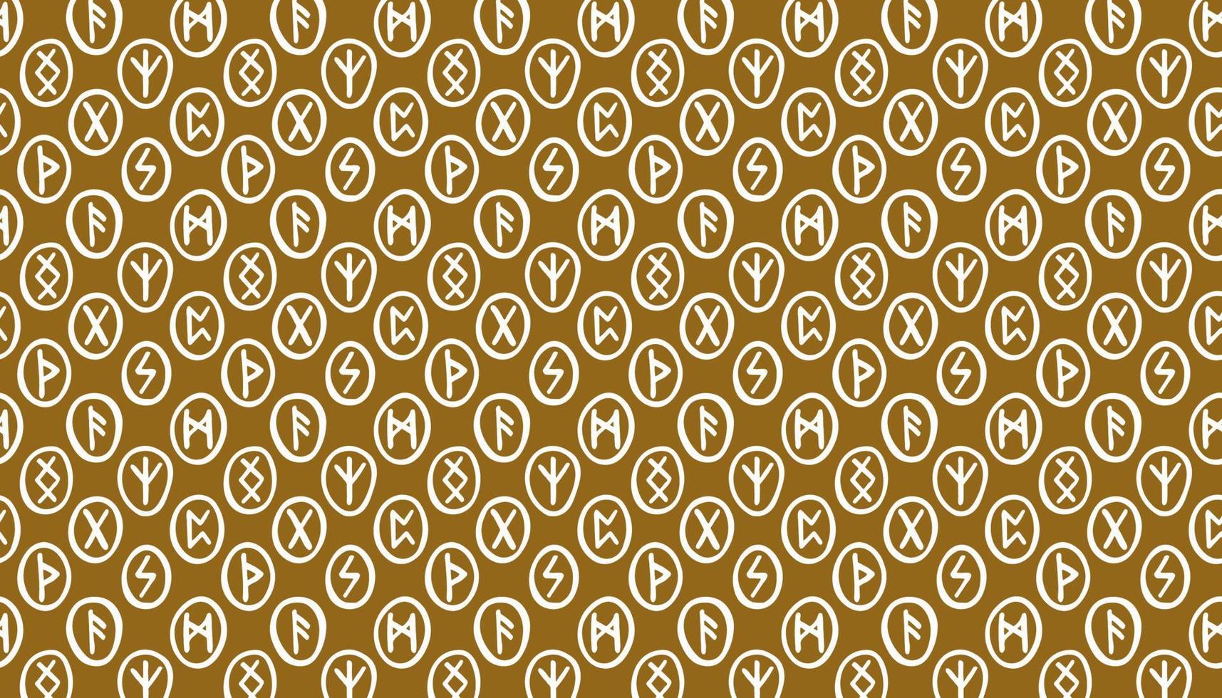 Scandinavian magic runes silhouettes doodles fortune teller prediction Halloween witchcraft tool background pattern banner vector