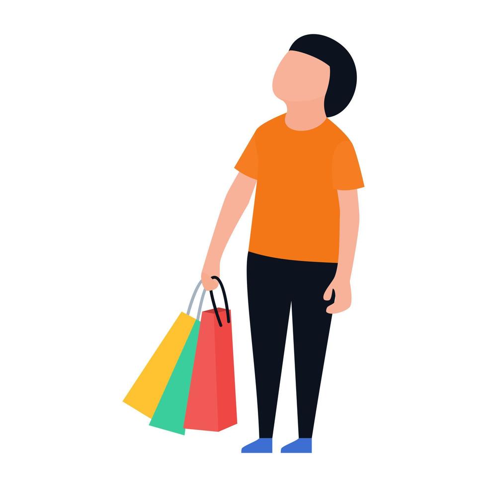 Kids Shopping Concepts vector