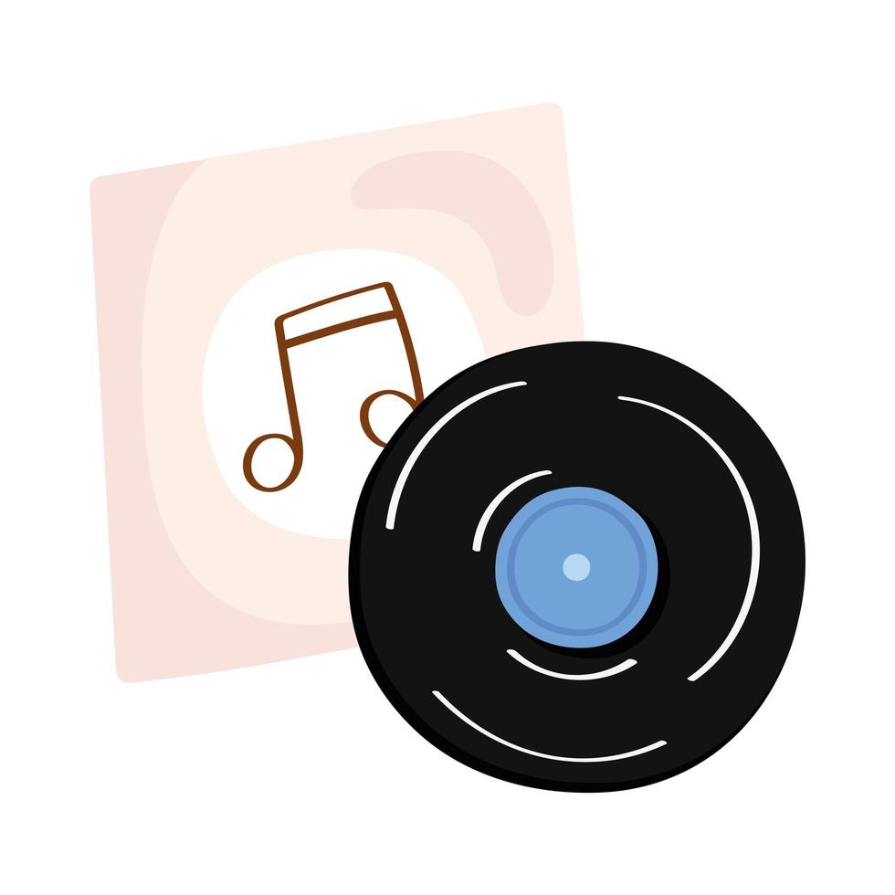 Music vinyl icon vector