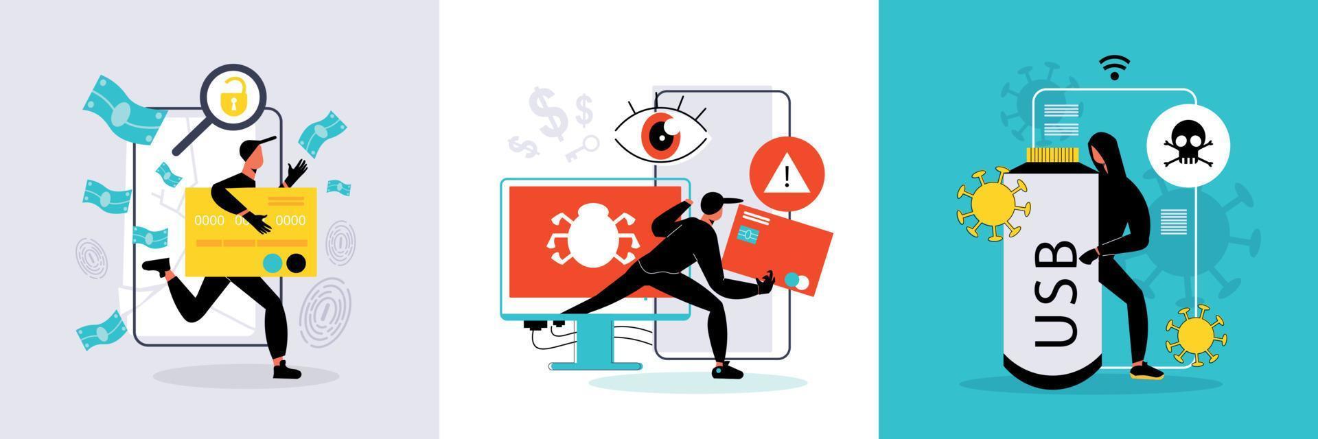 Hacker Design Concept vector