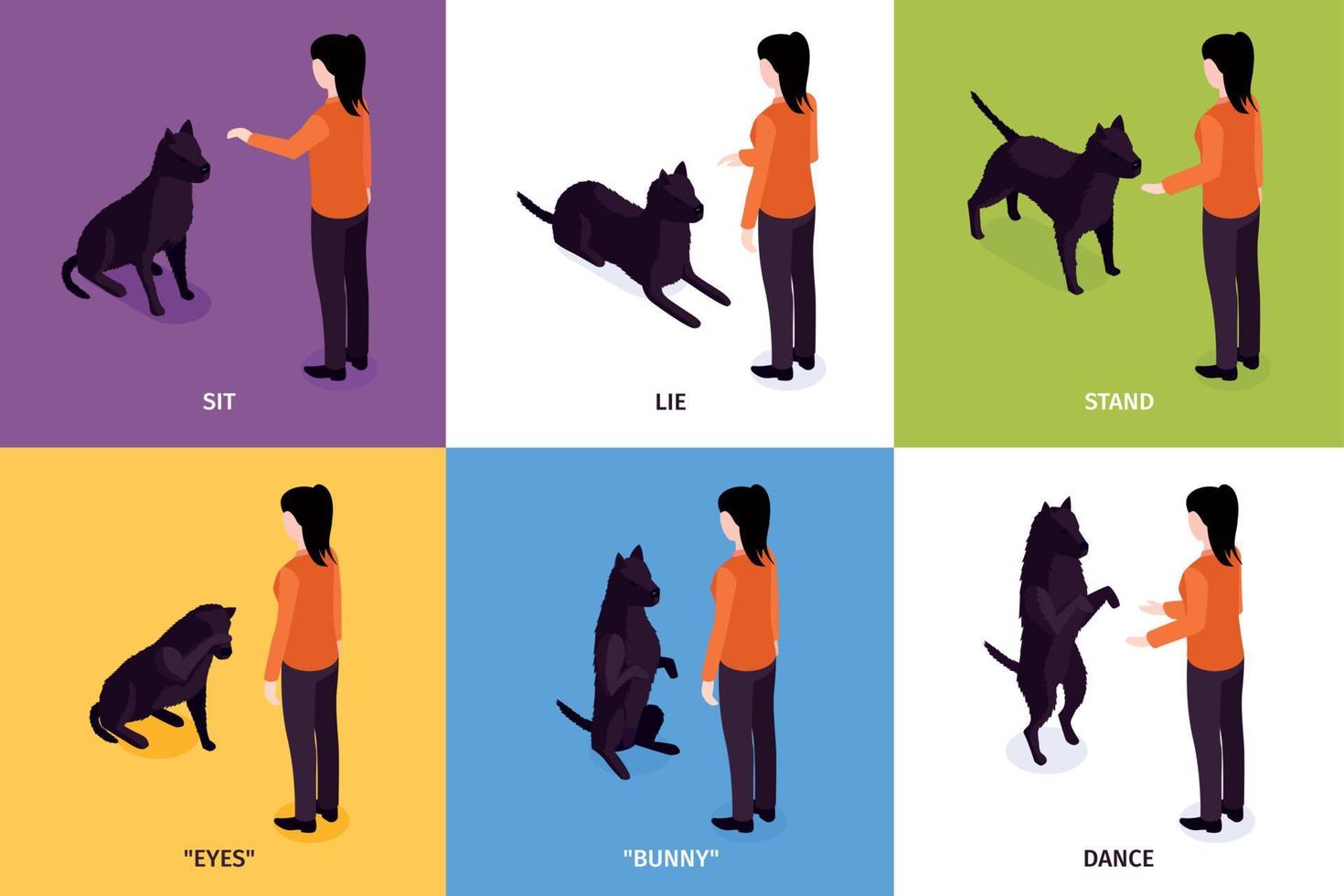 Dog Training Design Concept vector