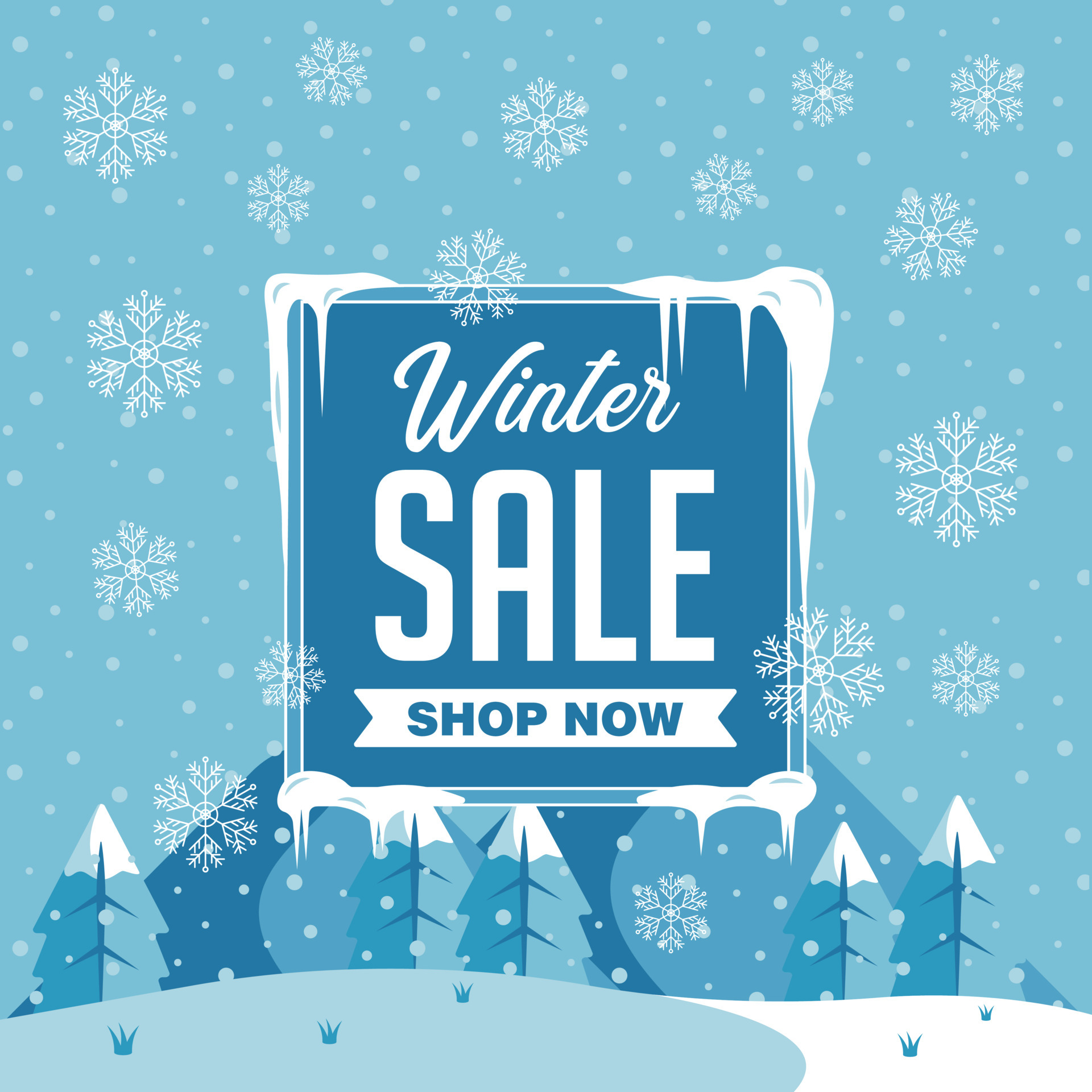 Winter Sale Shopping Discount Promotion 4211619 Vector Art at Vecteezy
