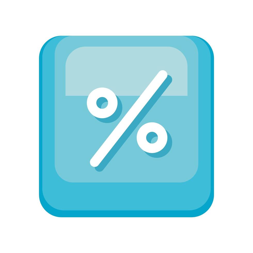 percent symbol button vector