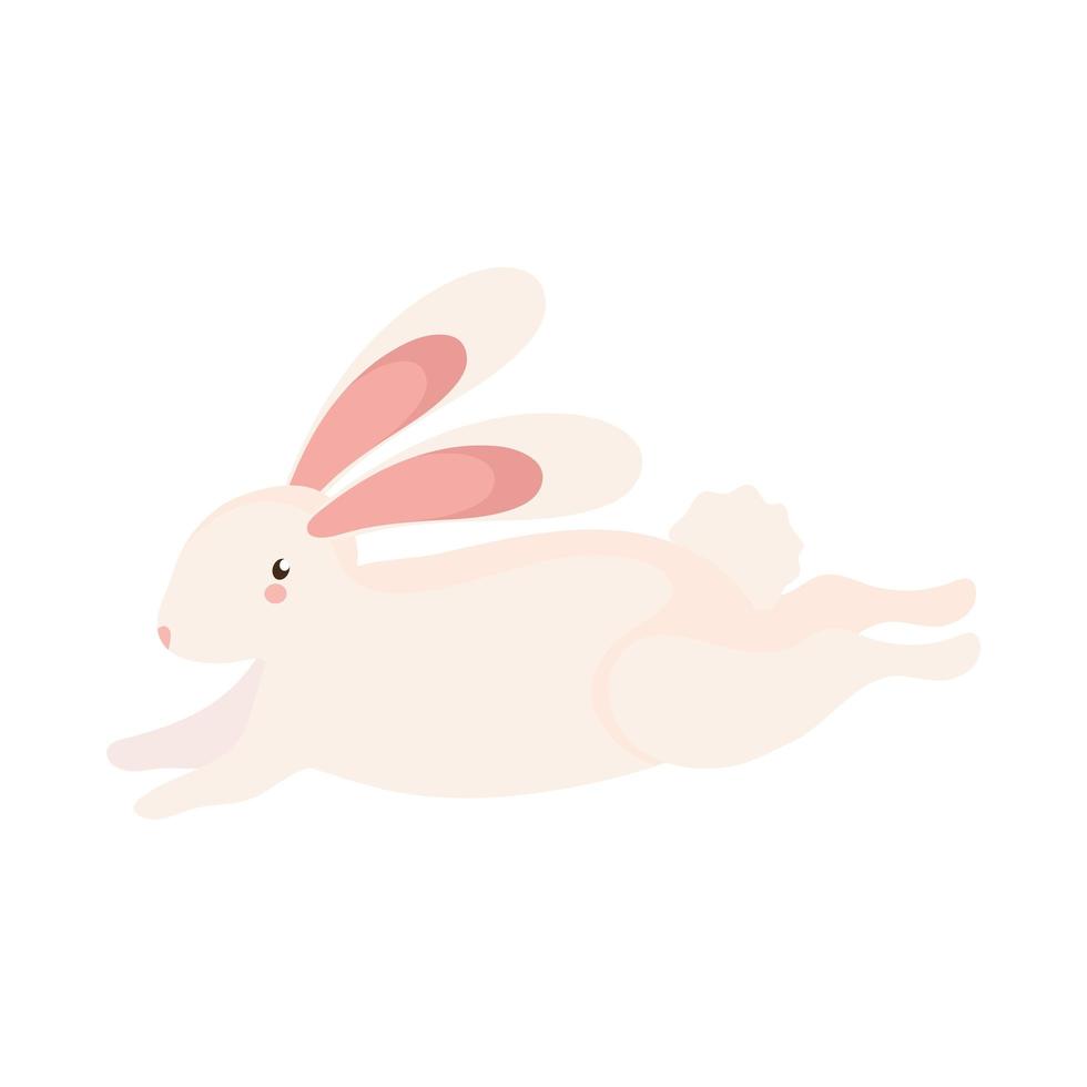 little rabbit running vector