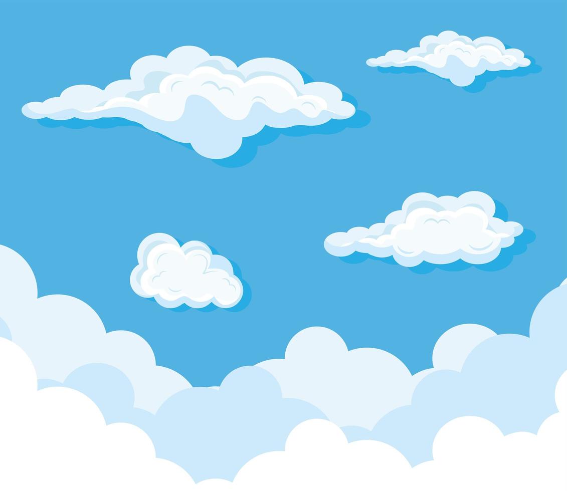 nubes en el cielo vector