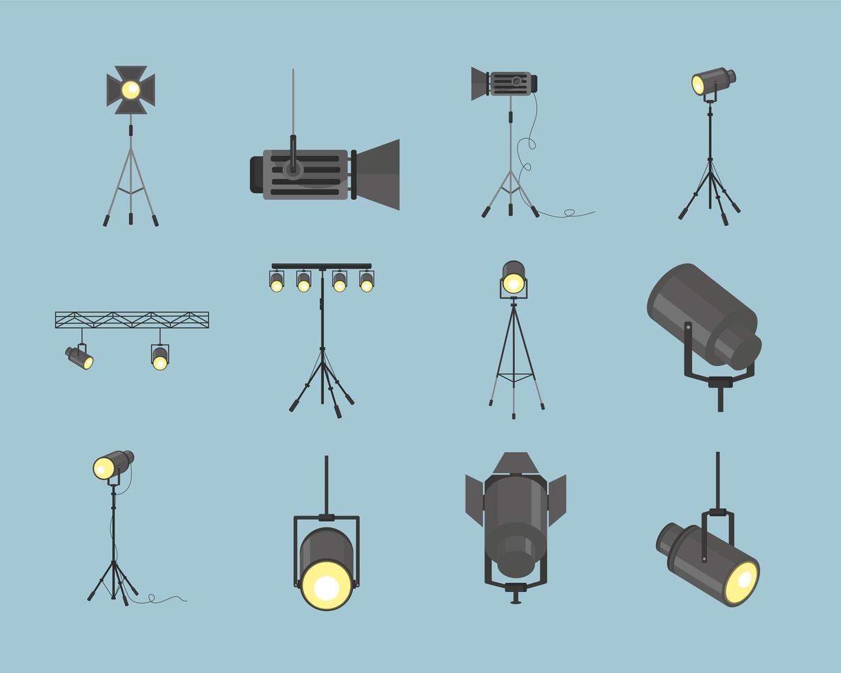 spotlight symbol collection vector