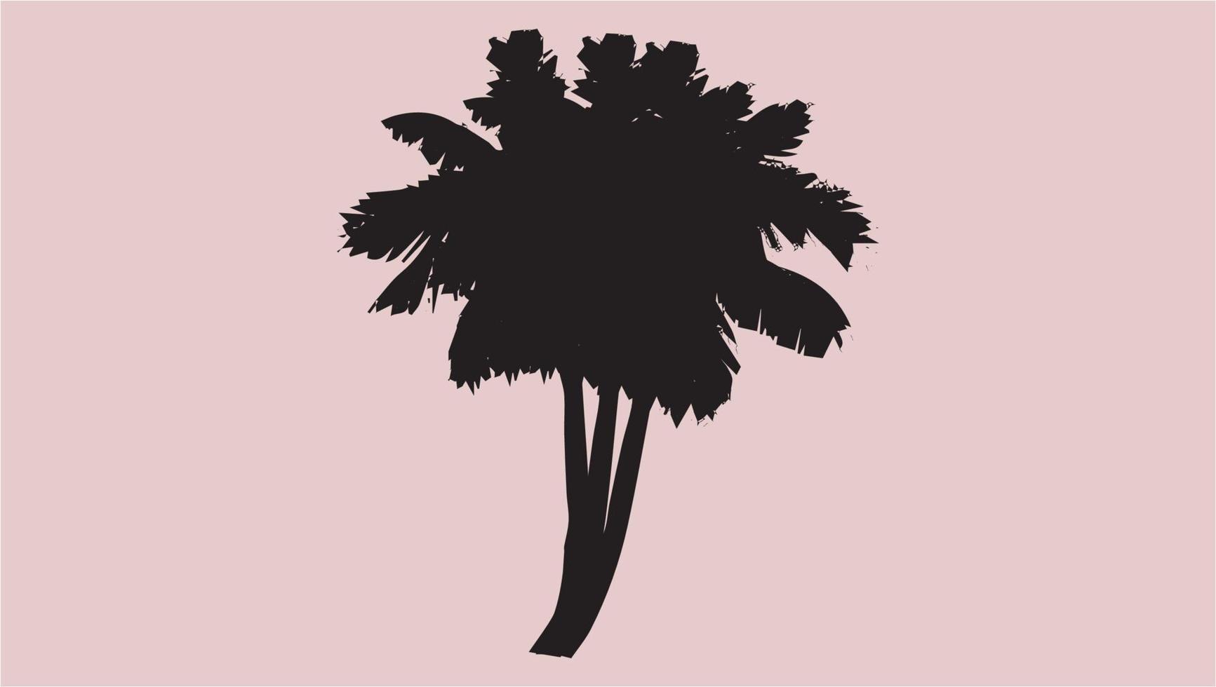 Palm tree vector silhouette illustration png