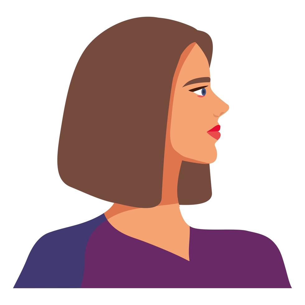 brown hair woman 4211837 Vector Art at Vecteezy