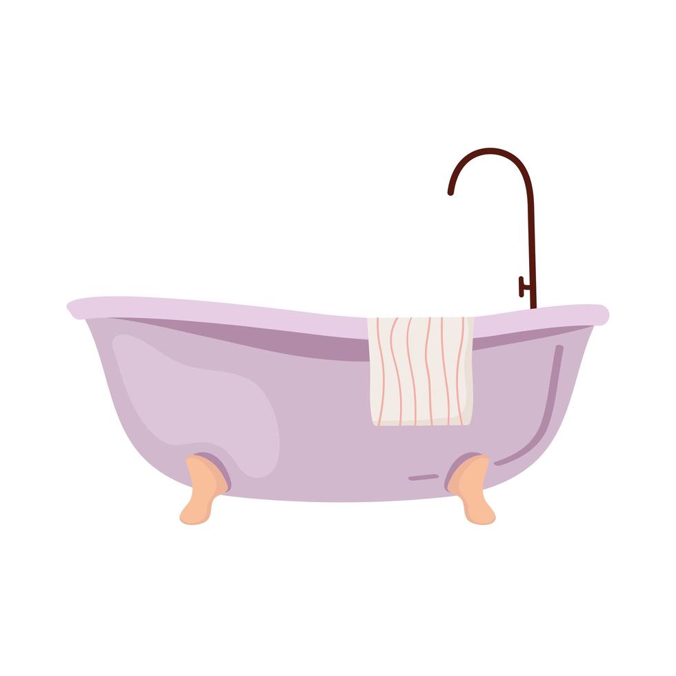 Home bath icon vector