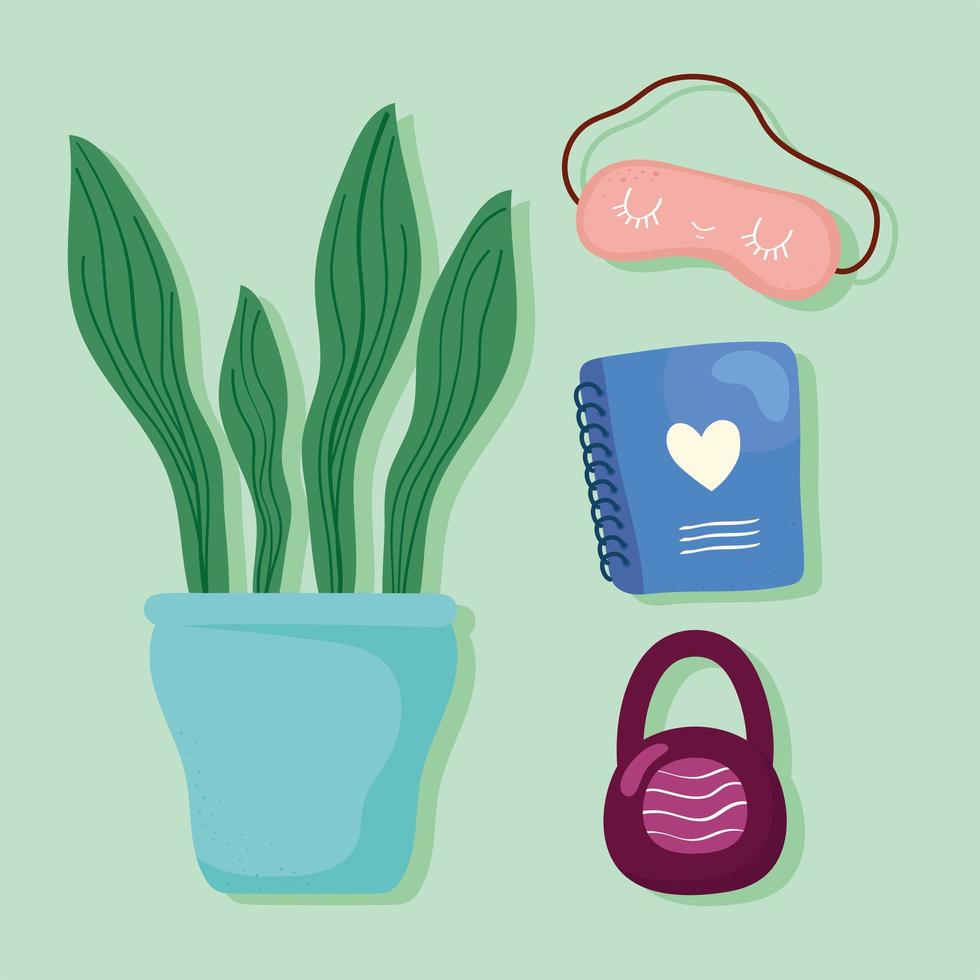 Self care icons vector