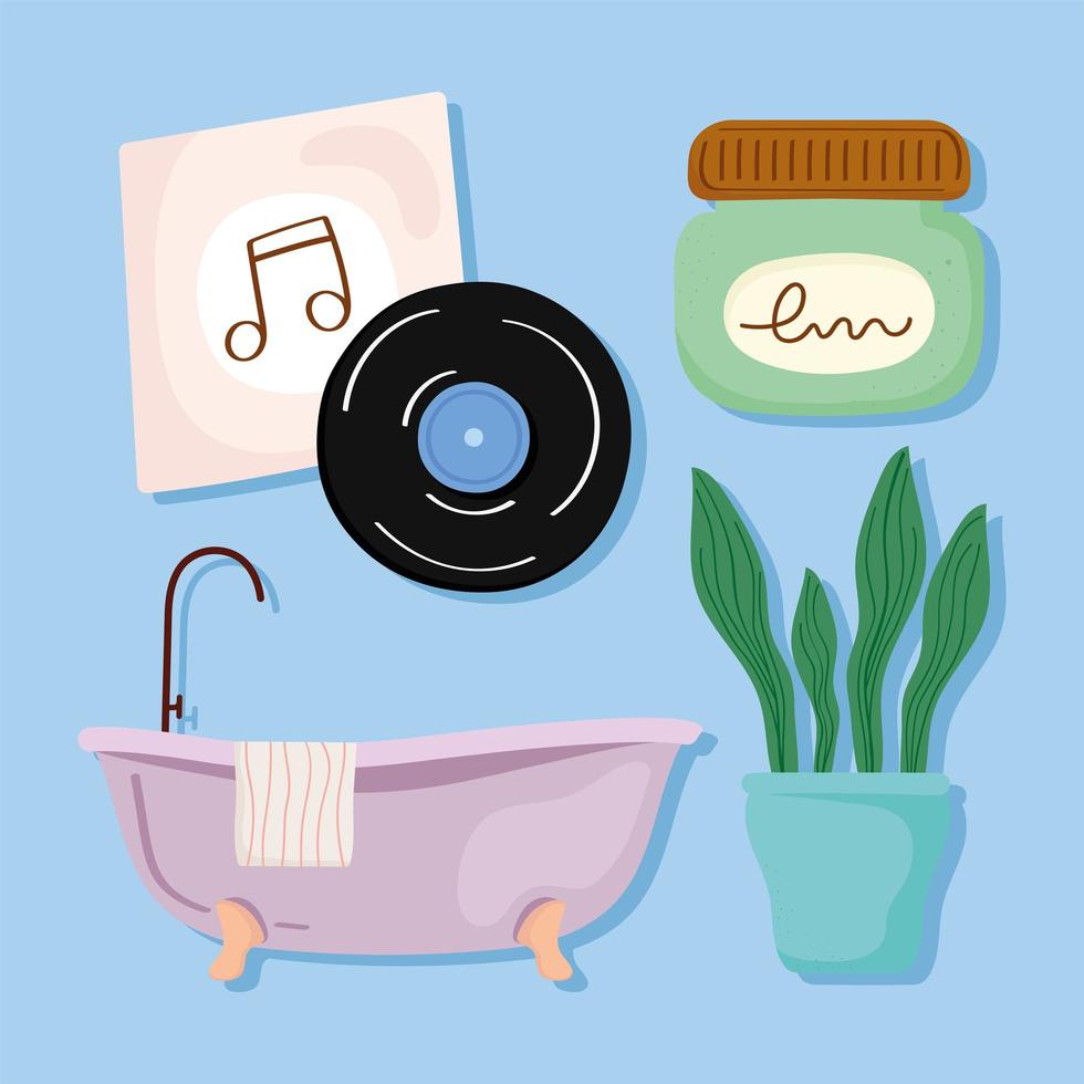 Self care symbols vector