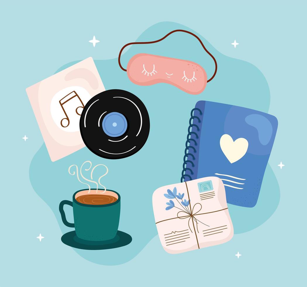 Self care symbol collection vector