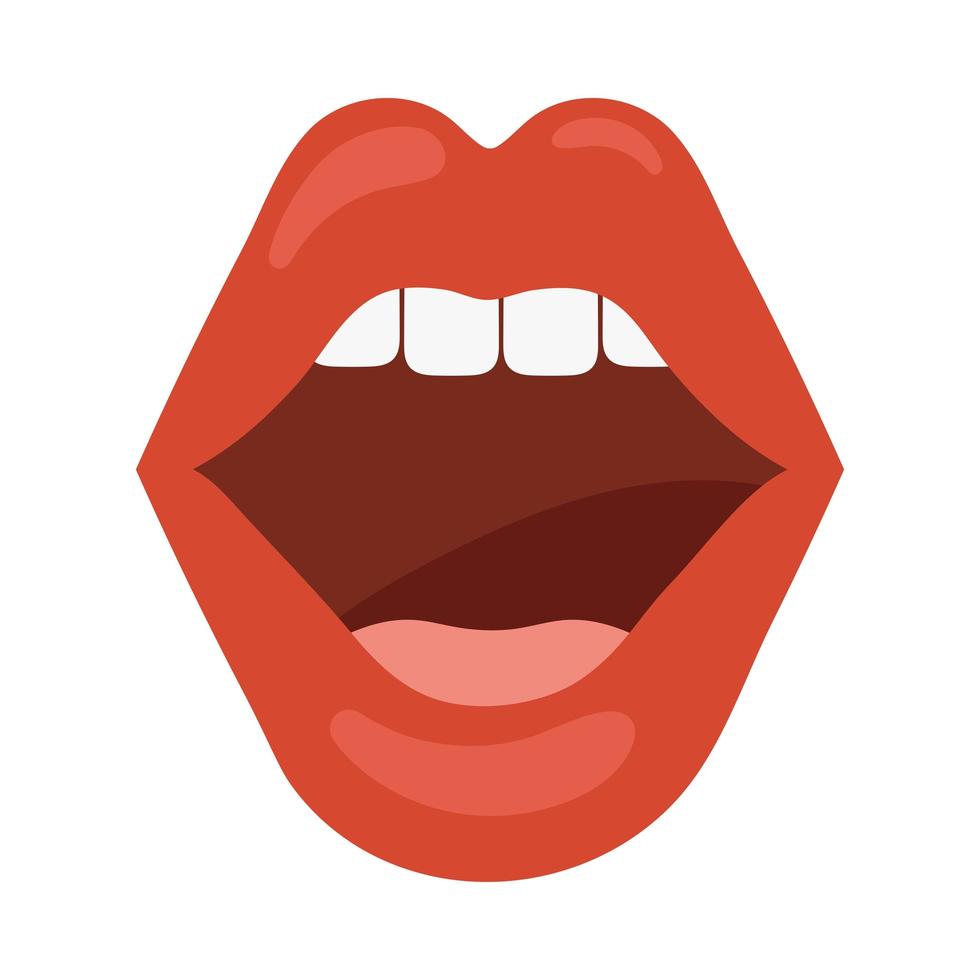 female mouth icon vector