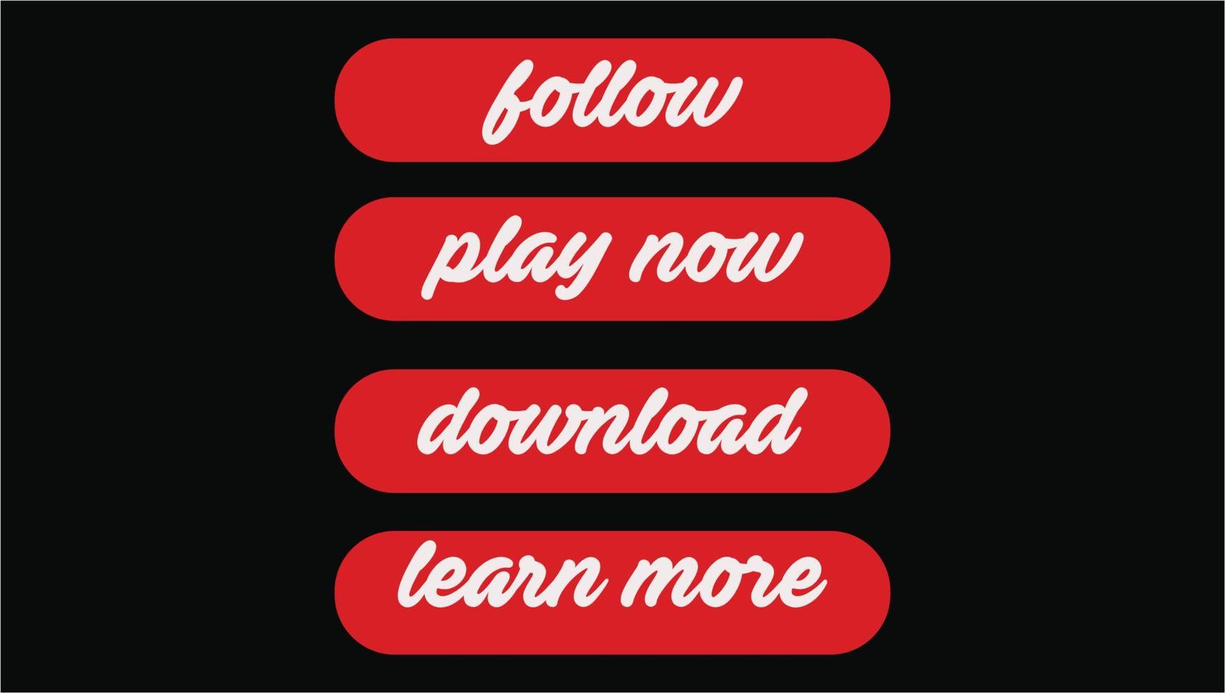 Follow play now download learn more text png design vector