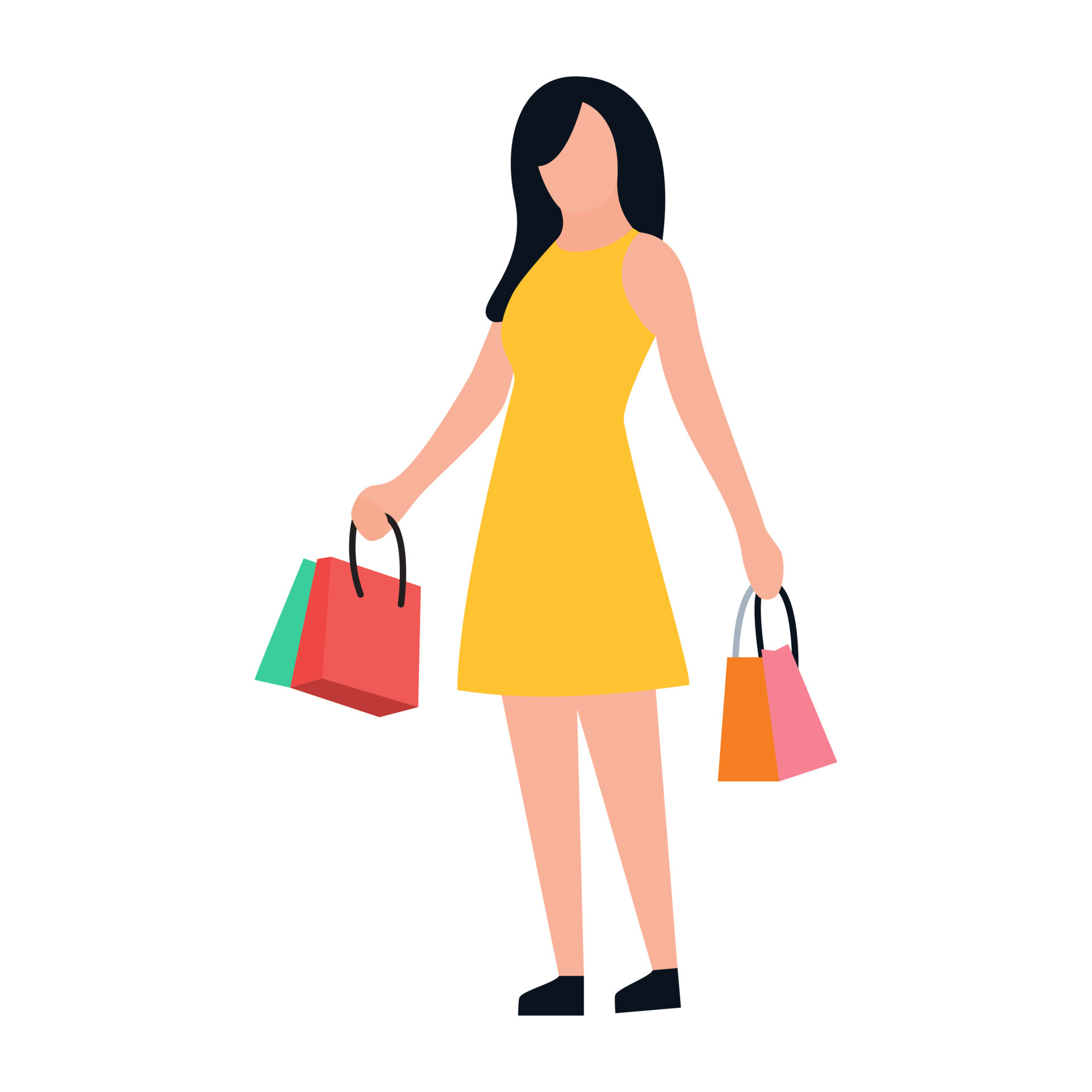 Shopping Girl Concepts 4212061 Vector Art at Vecteezy